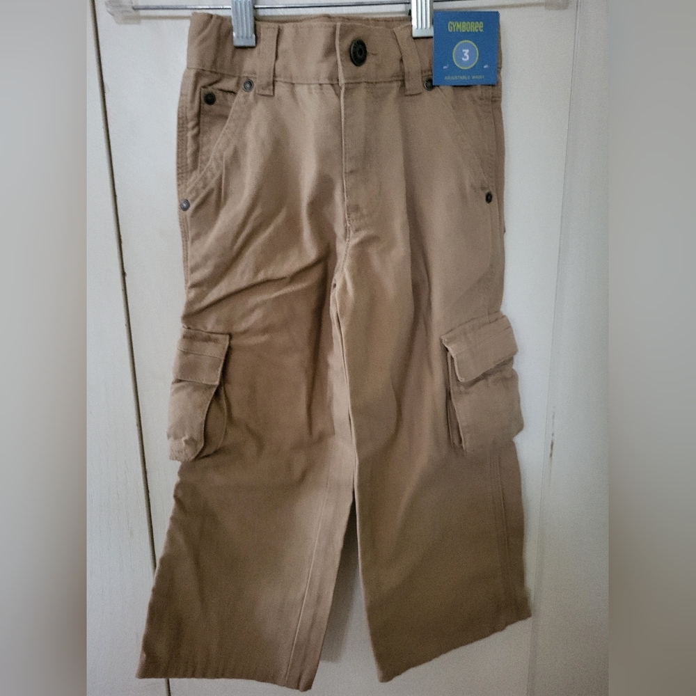 NWT Gymboree Kid's Tan Khaki Cargo Pants Sz 3